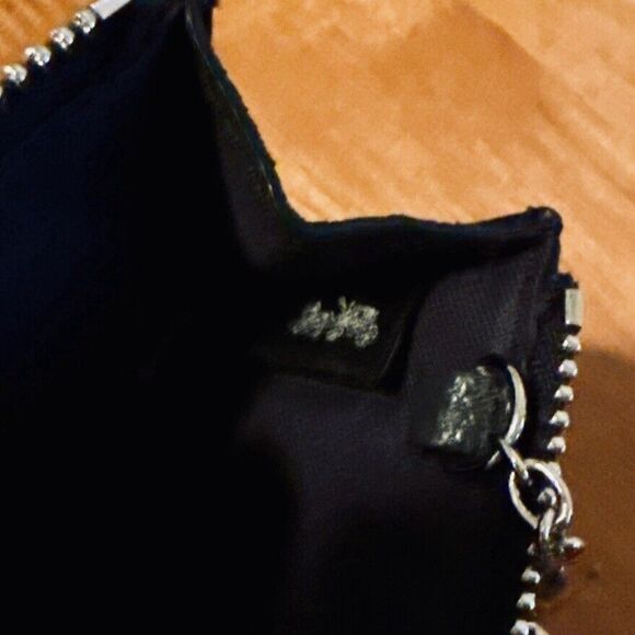 Coach Wallet Bird Print Black Smoke Signature ID Case Holder Canvas Small F23616 - Picture 6 of 7